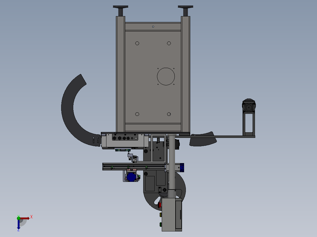 片料转移载带包装机俯视图