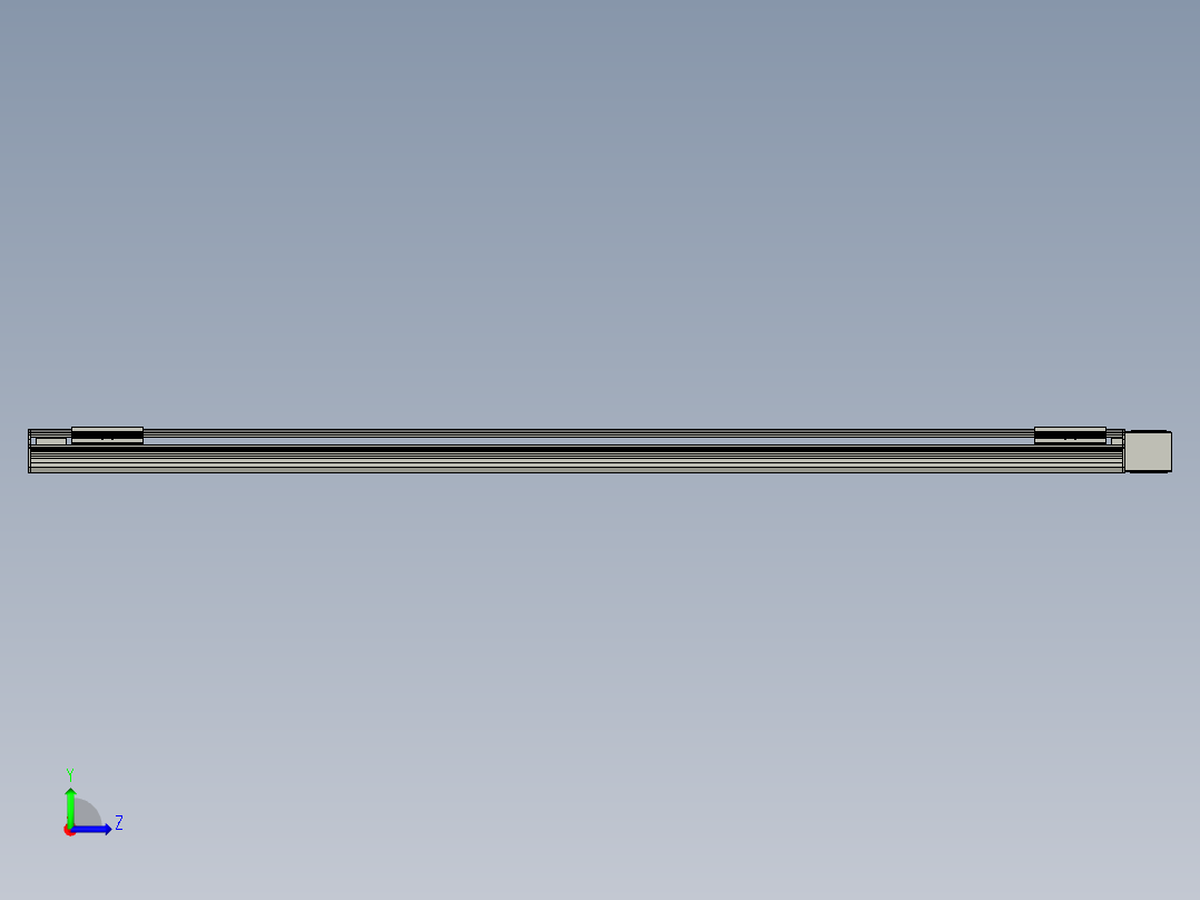 直线模组LHB17-L40-S2000-L(B)设计图纸左视图