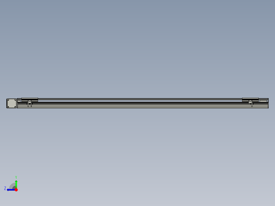 直线模组LHB17-L40-S2000-L(B)设计图纸右视图