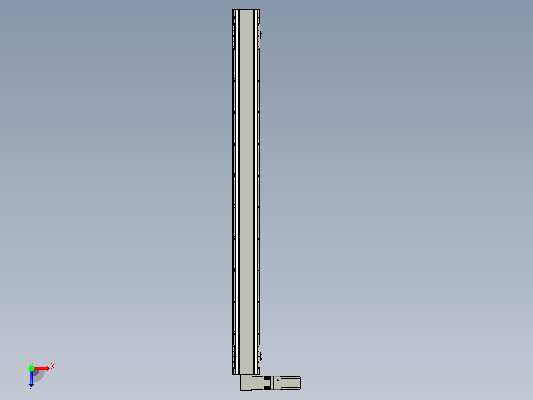 直线模组LHB17-L40-S2000-L(B)设计图纸俯视图