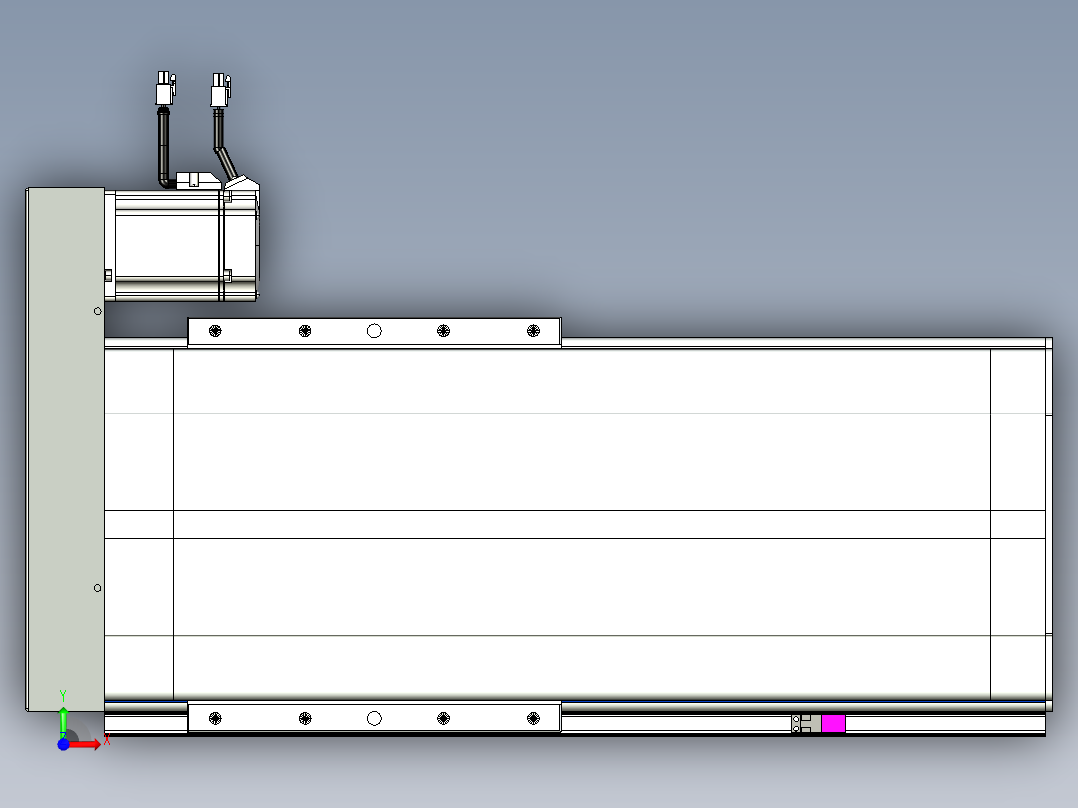 VF丝杆传动-一般环境VF27-Lxx-C-S300-BR-ZP75-D3前视图