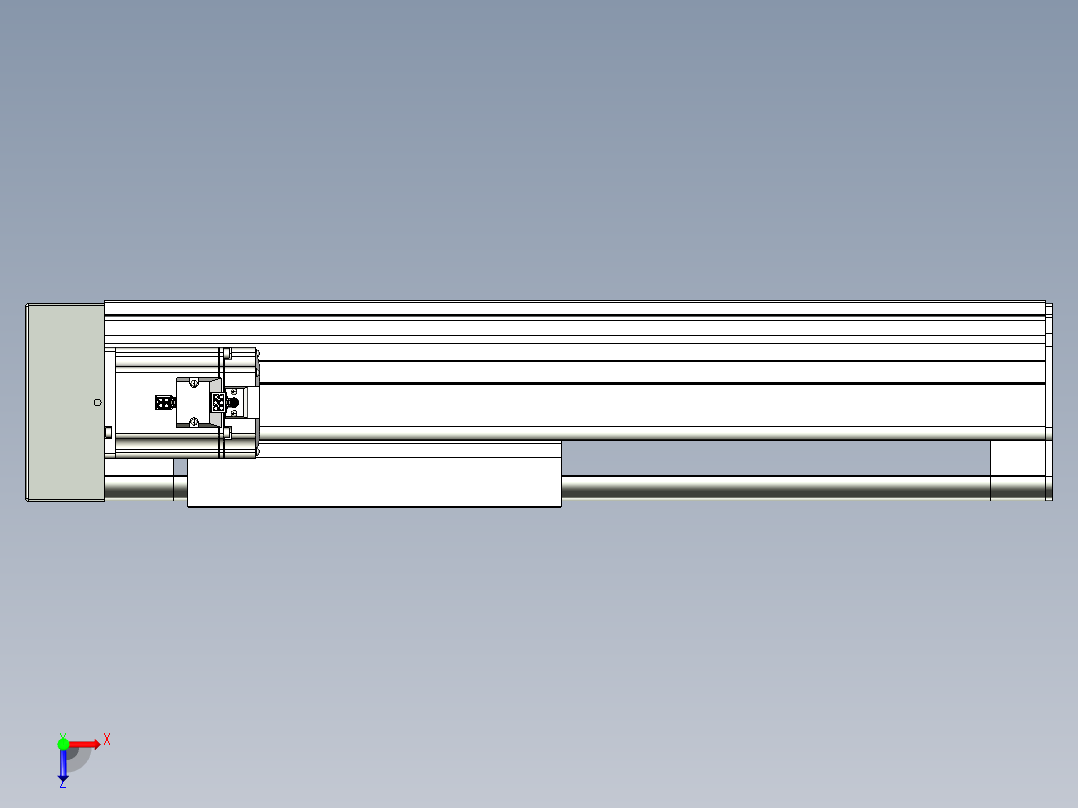 VF丝杆传动-一般环境VF27-Lxx-C-S300-BR-ZP75-D3俯视图