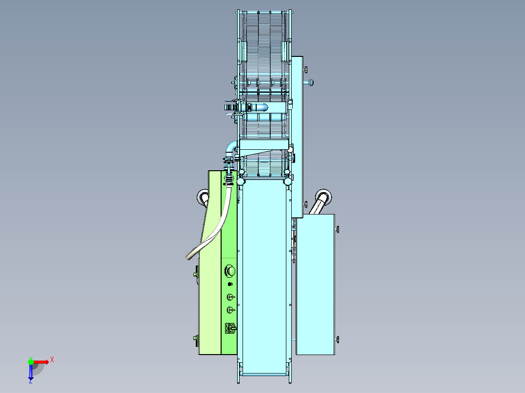 排料输送机俯视图