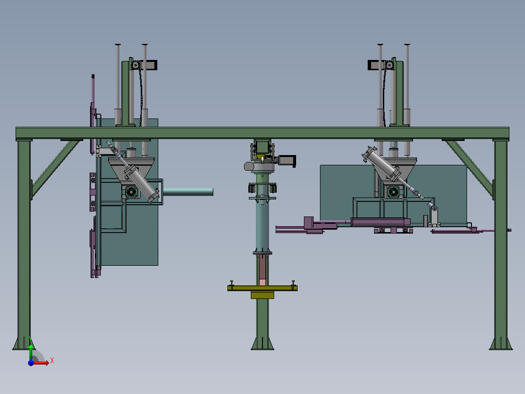 搬运机械手三维建模图纸前视图