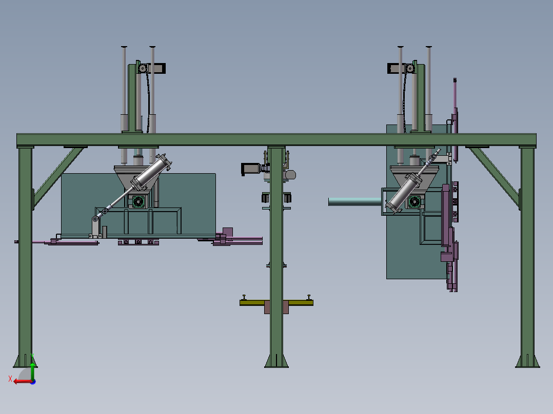 搬运机械手三维建模图纸后视图