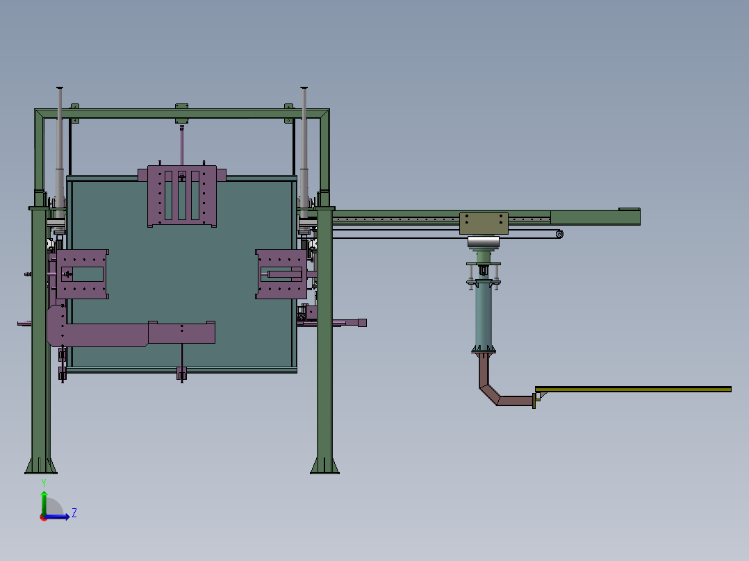 搬运机械手三维建模图纸左视图