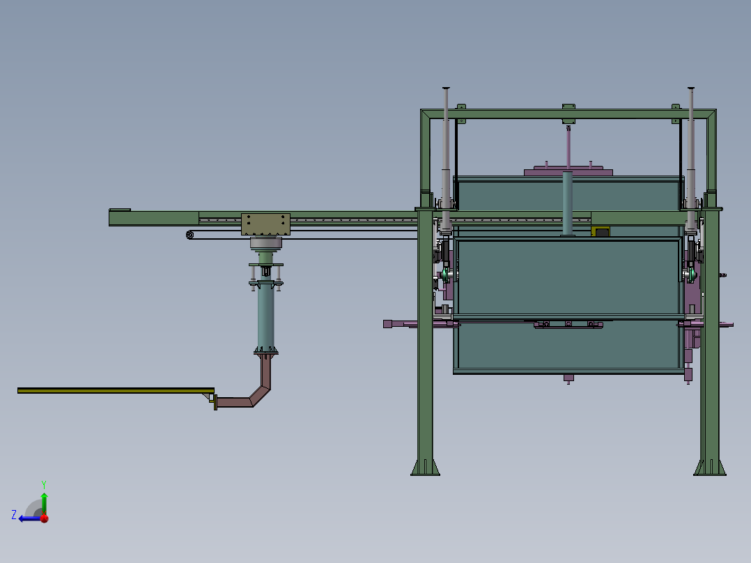 搬运机械手三维建模图纸右视图