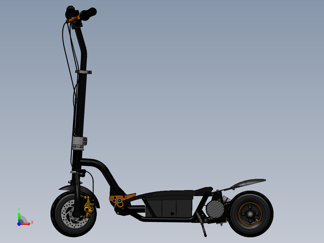 SXT300 超酷电动滑板车前视图