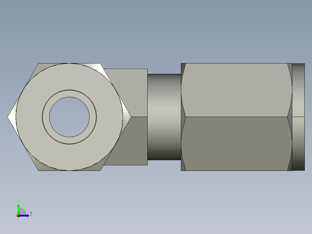 卡套式工业通用硬管接头5_jbu-s左视图