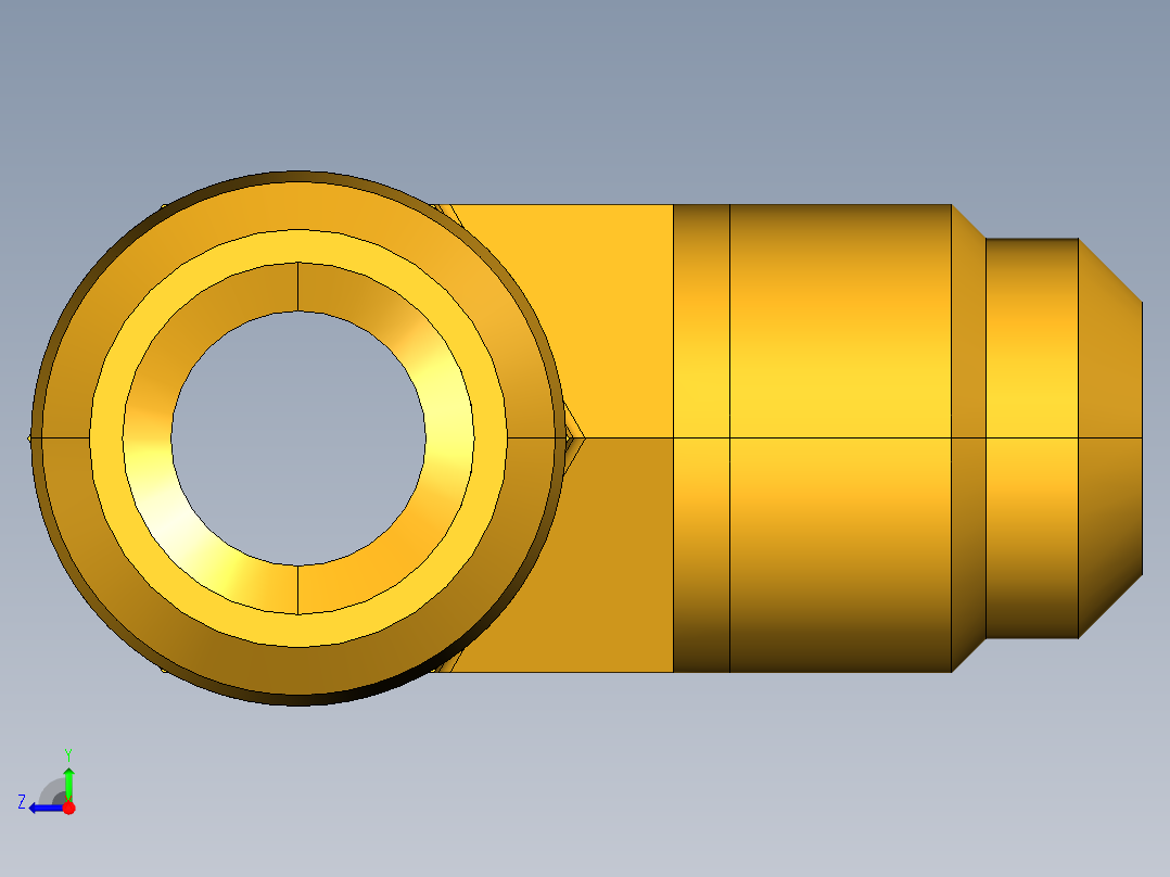 扩口式工业通用硬管接头Male Run Tee 151F-8-8右视图