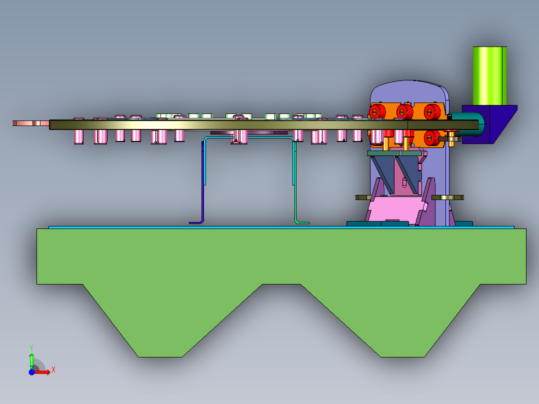 传动式可变光圈摄像驱动装置前视图