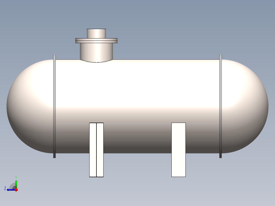 压力容器罐右视图