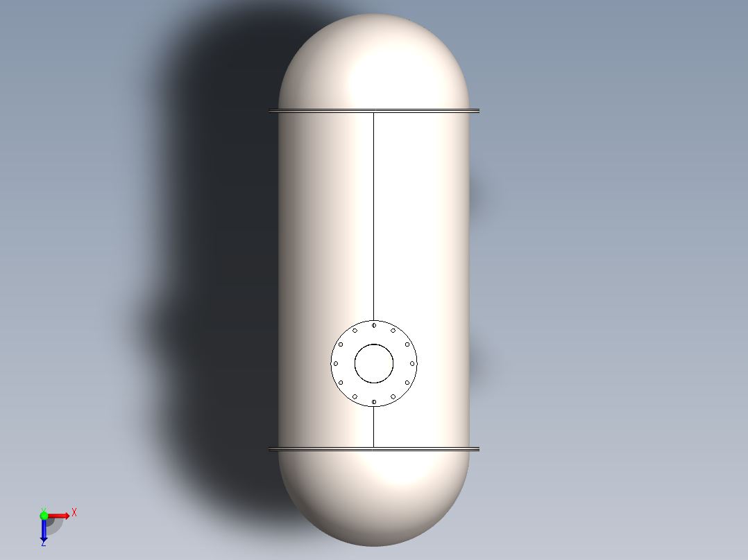 压力容器罐俯视图