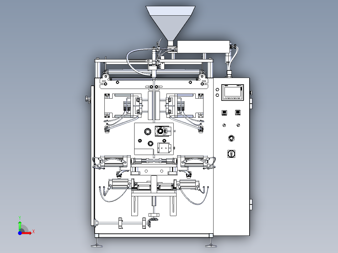 A0003210-番茄酱棒装机自动包装机前视图