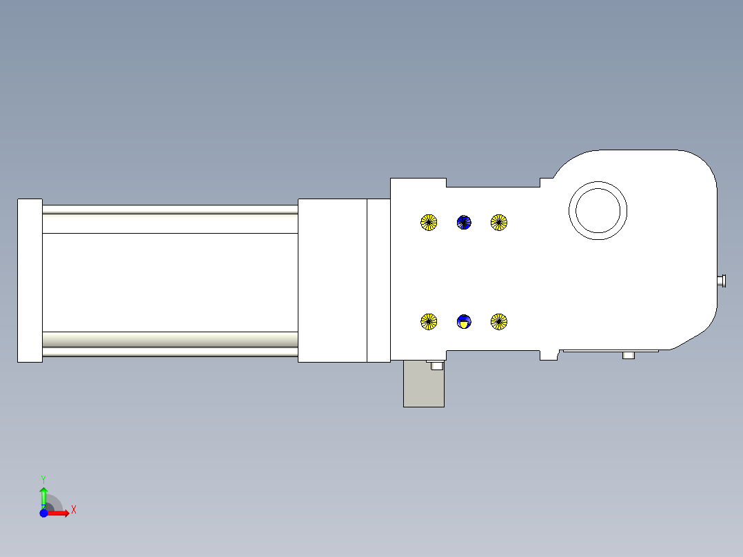 德克斯TUNKERS气缸数模KS_80_2_A00_T08_135GRAD前视图