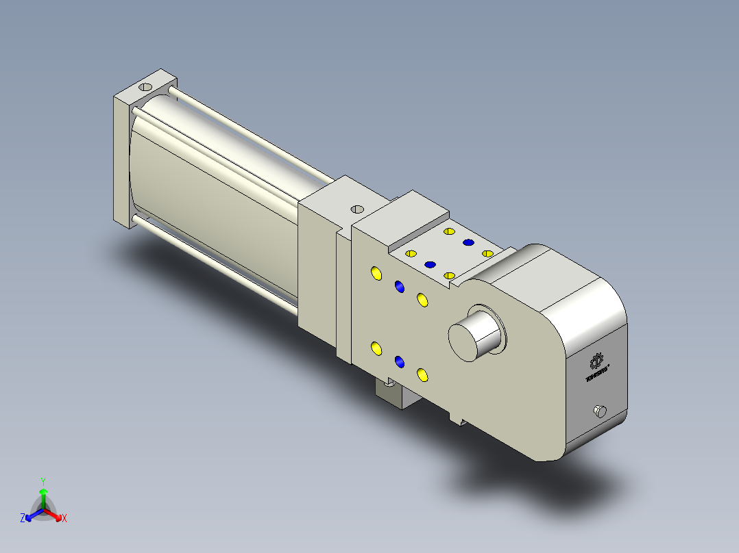 德克斯TUNKERS气缸数模KS_80_2_A00_T08_135GRAD正等轴测图