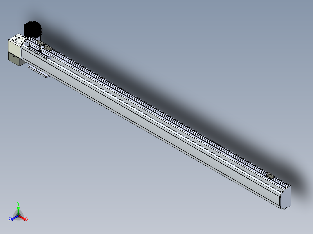 同步带滑台-半封闭B10H-L45-S1300-LD-P40-D3主视图