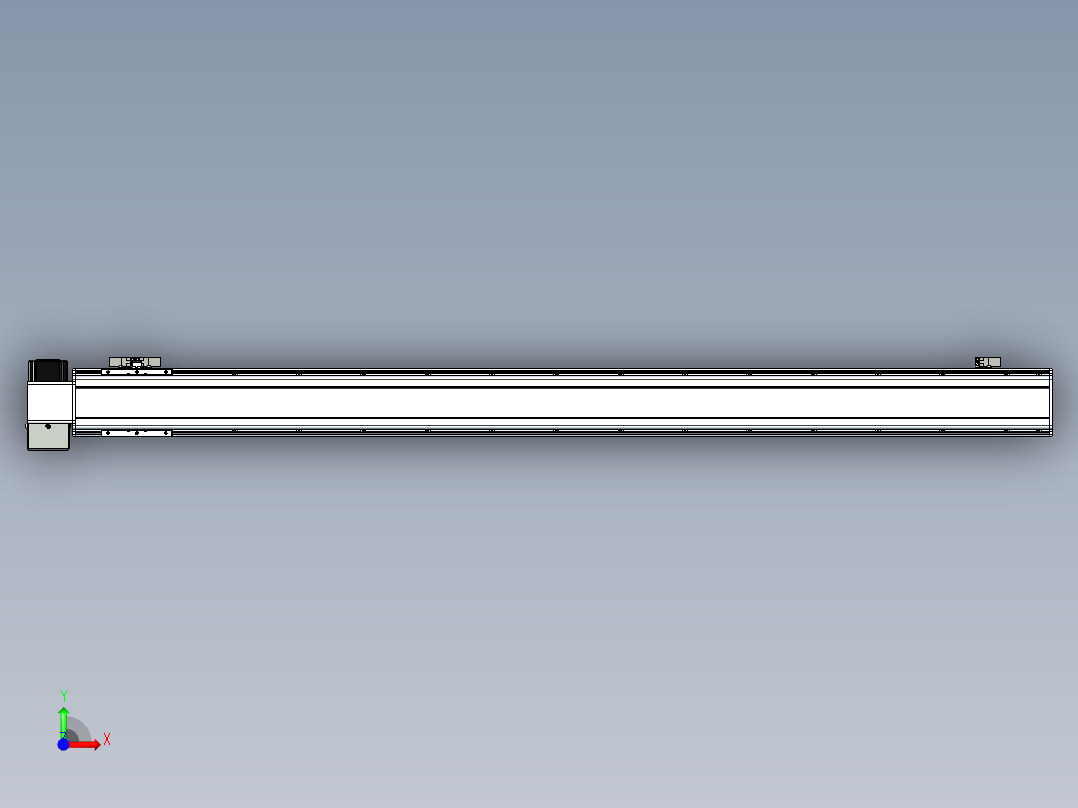 同步带滑台-半封闭B10H-L45-S1300-LD-P40-D3前视图