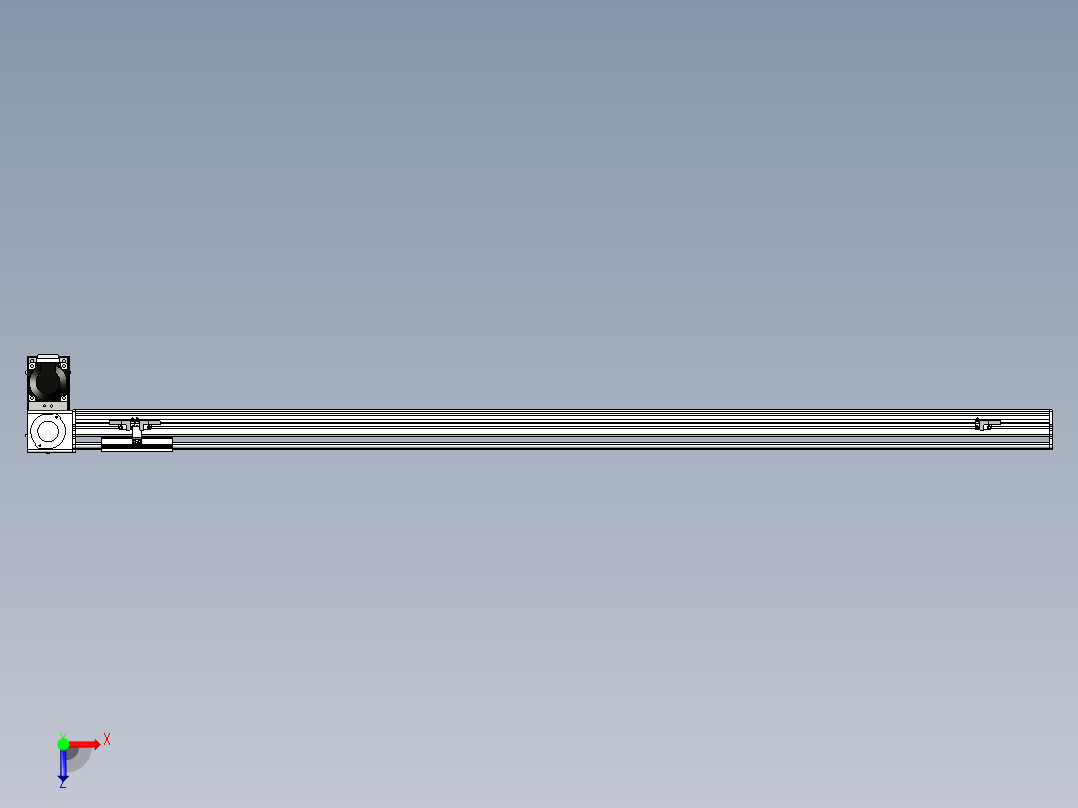 同步带滑台-半封闭B10H-L45-S1300-LD-P40-D3俯视图