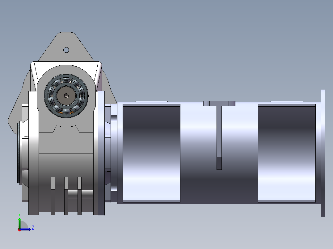 蜗轮蜗杆减速机左视图