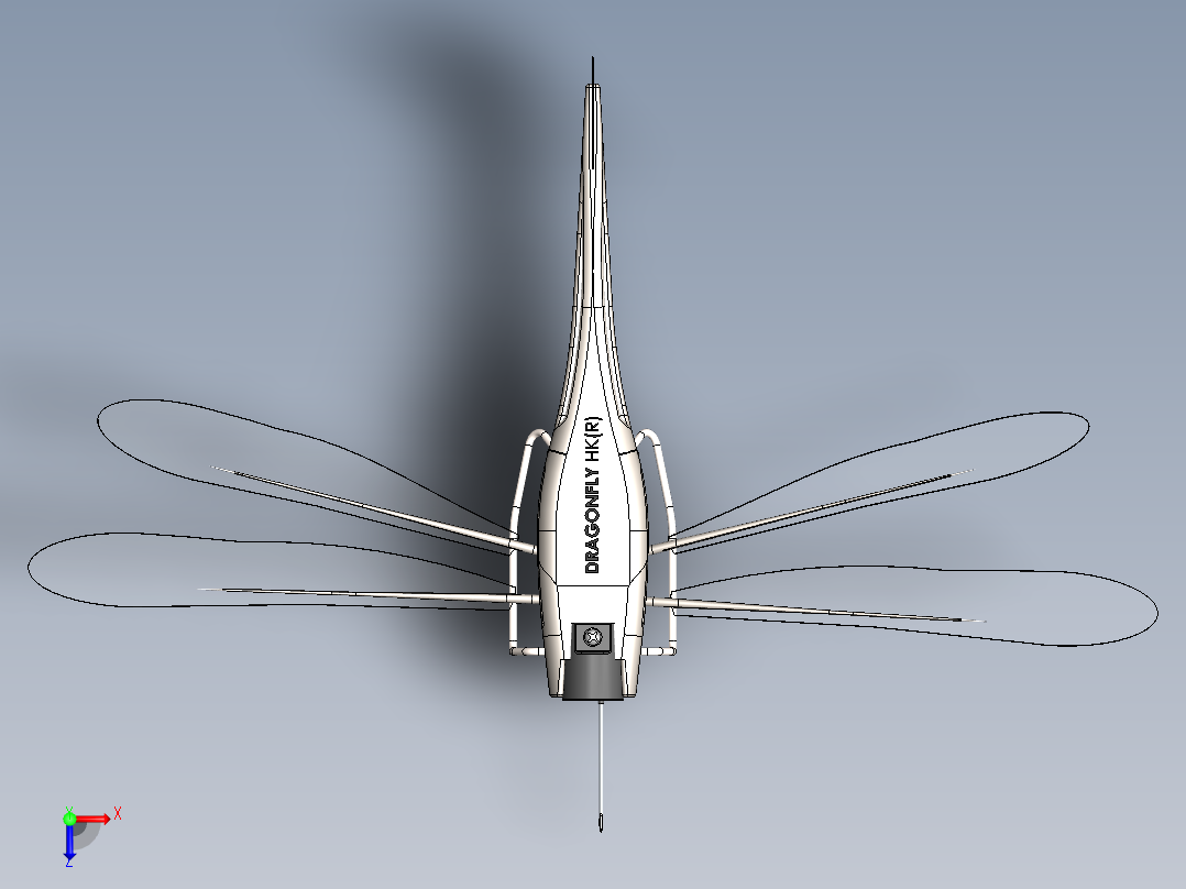 微型（蜻蜓）无人机  SW16俯视图