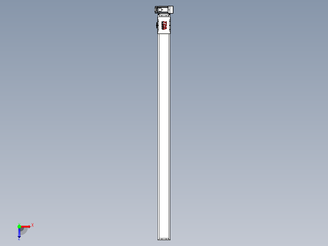 同步带全封闭直线模组TPA-HCB-110D-90-L1750-LU-Y-P40-N3俯视图