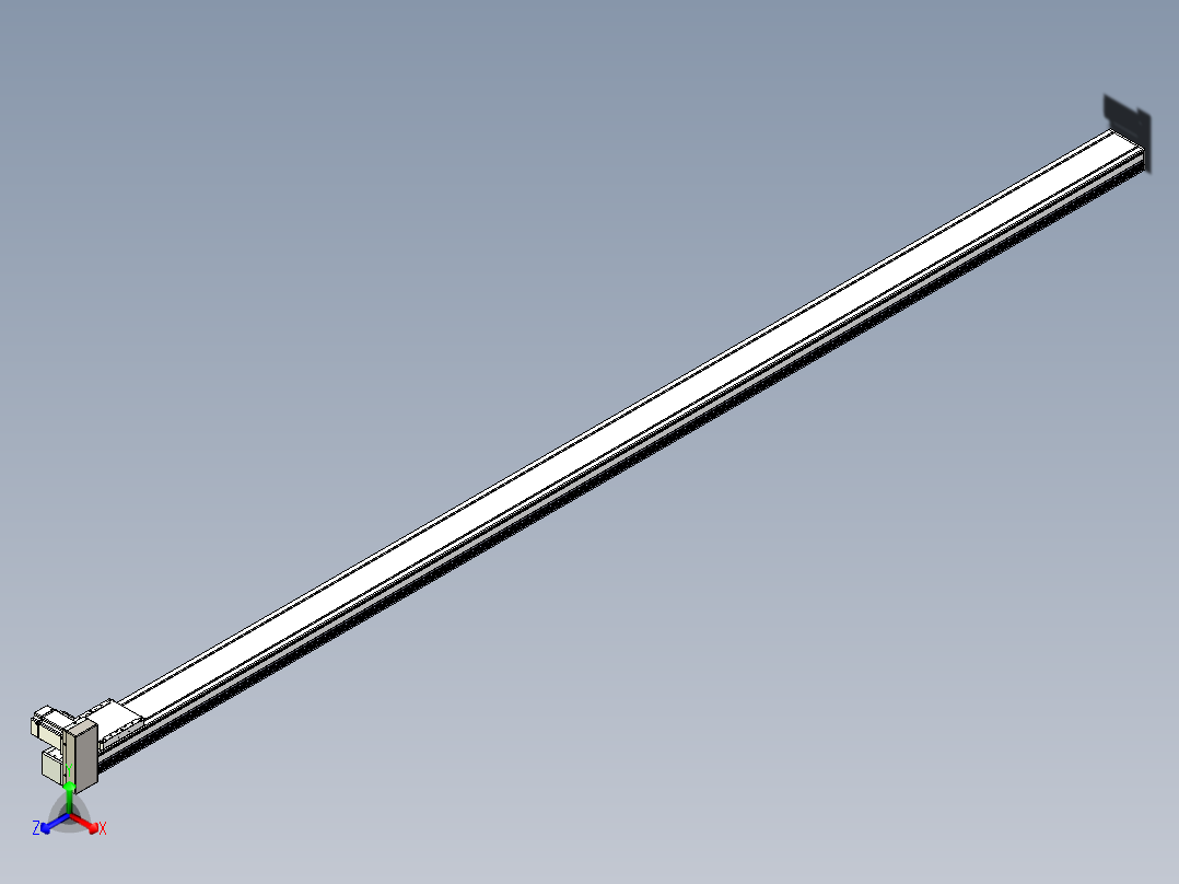 同步带全封闭直线模组TPA-HCB-105D-90-L2900-RU-Y-P20-N3正等轴测图