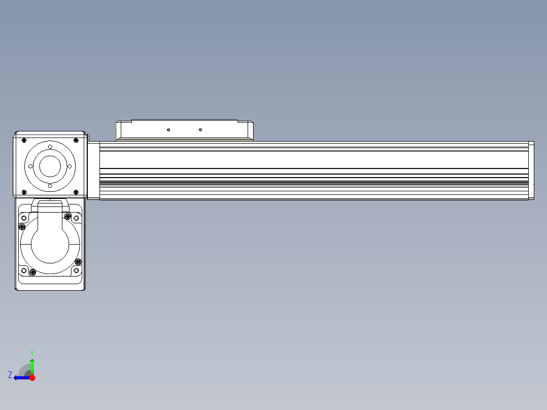 同步带全封闭直线模组TPA-HCB-105D-90-L200-LP-C-P20-N3右视图