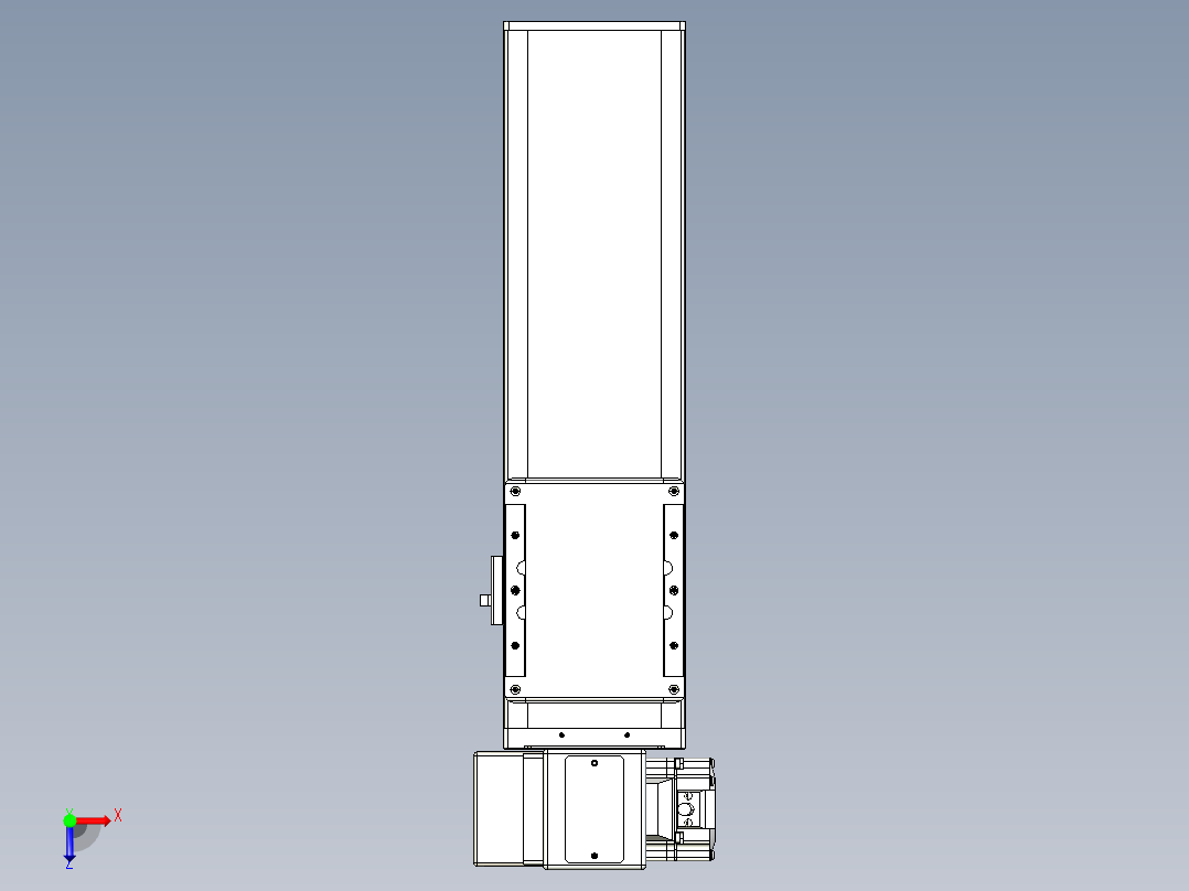 同步带全封闭直线模组TPA-HCB-105D-90-L200-LP-C-P20-N3俯视图