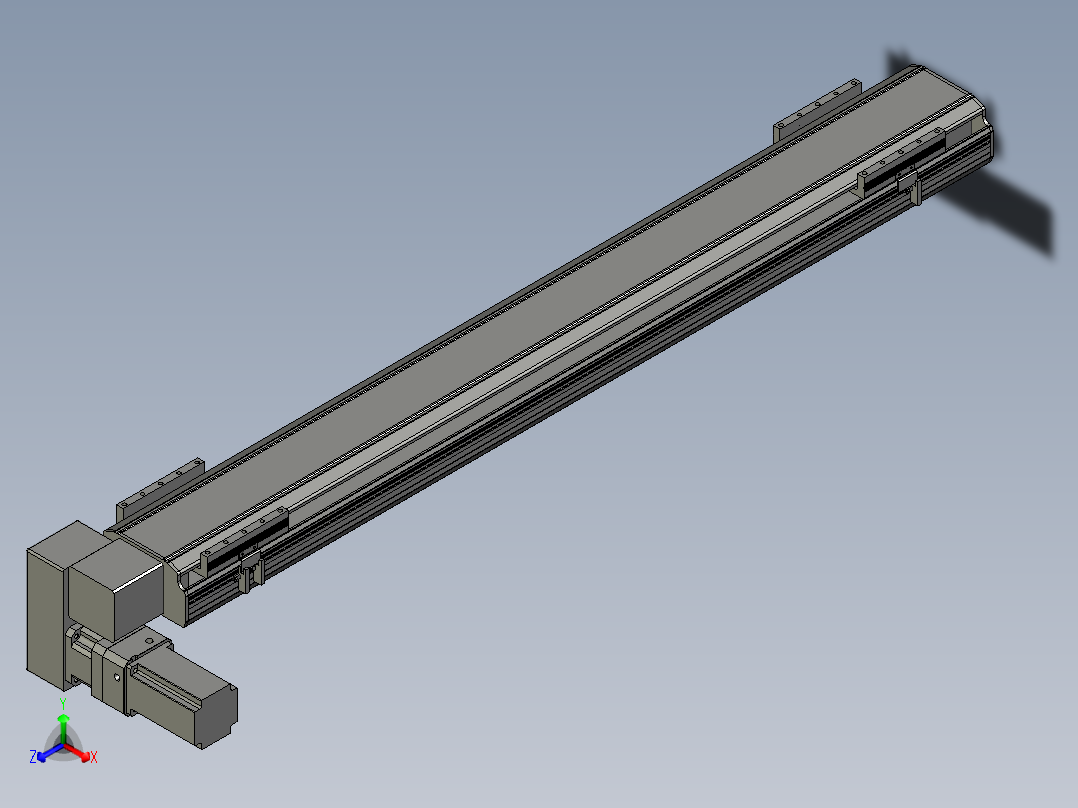 直线模组LHB17-L40-S1200-LD设计图纸正等轴测图
