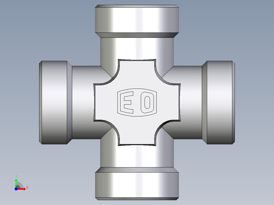 卡套式工业通用硬管接头EO_Union_cross_K30SCFX前视图