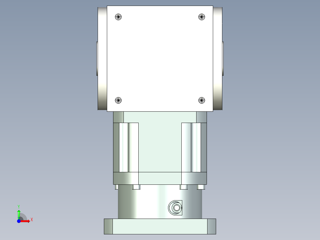 换向器PW170双孔 PLX142-L1 35-114.3-200-M12.stp前视图