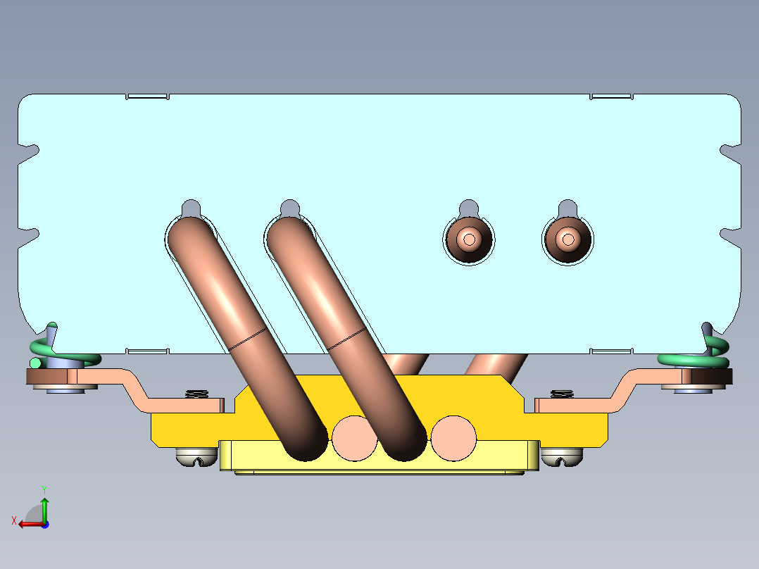 CPU散热器模型后视图