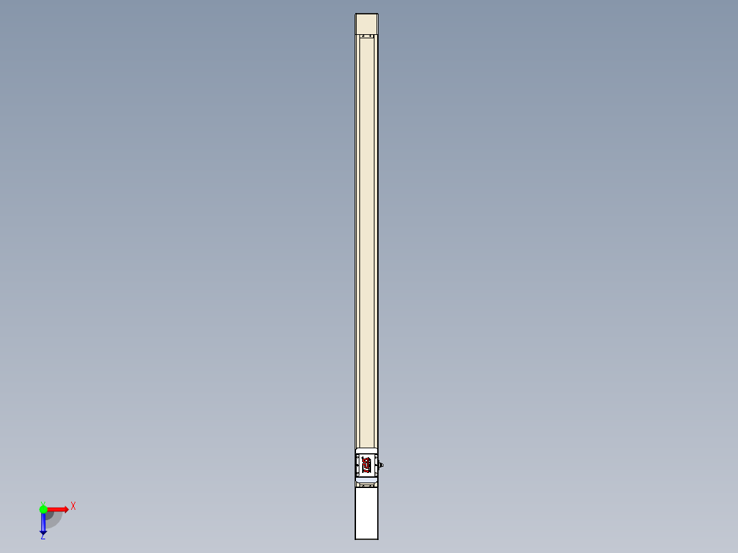 同步带全封闭直线模组TPA-HCB-65S-90-L1150-M-Y-P10-N3俯视图