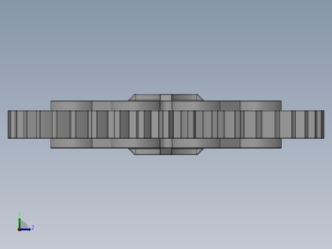 3649 White Technic Gear 40 Tooth.SLDPRT左视图