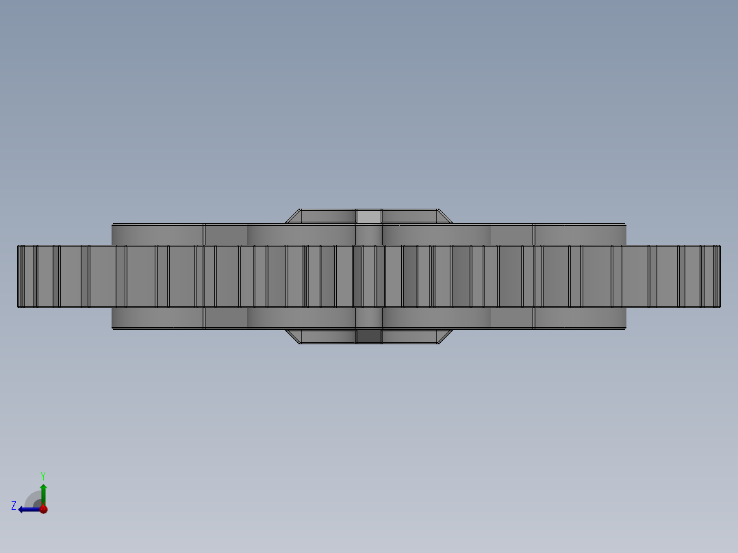 3649 White Technic Gear 40 Tooth.SLDPRT右视图