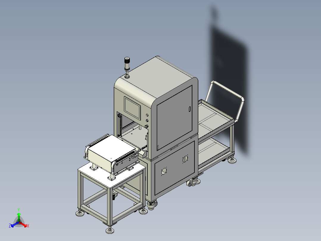 电芯气密测试工站step正等轴测图