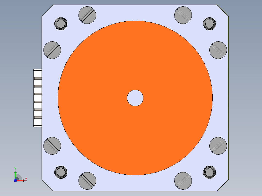 三级行星齿轮减速器三维建模图纸 solidworks设计 附STEP x_t格式前视图