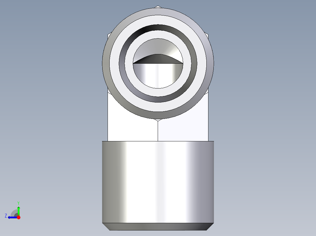 卡套式工业通用硬管接头EO_Union_elbow_W06LL71X右视图