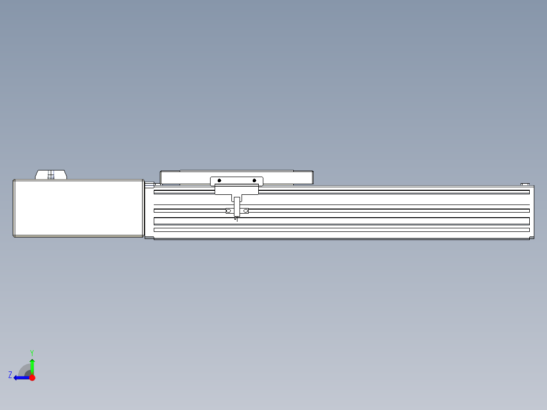 同步带全封闭直线模组TPA-HCB-120D-90-L200-MR-Y-P40-N3右视图