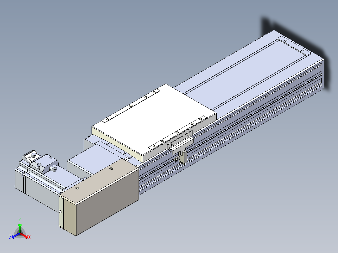 同步带全封闭直线模组TPA-HCB-120D-90-L200-MR-Y-P40-N3正等轴测图