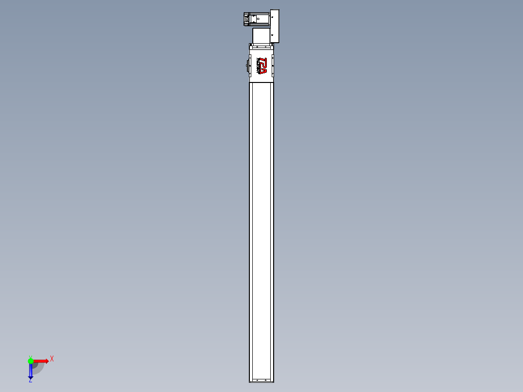 同步带全封闭直线模组TPA-HCB-110D-90-L1300-ML-C-P40-N3俯视图