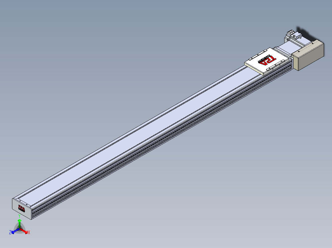 同步带全封闭直线模组TPA-HCB-110D-90-L1300-ML-C-P40-N3正等轴测图