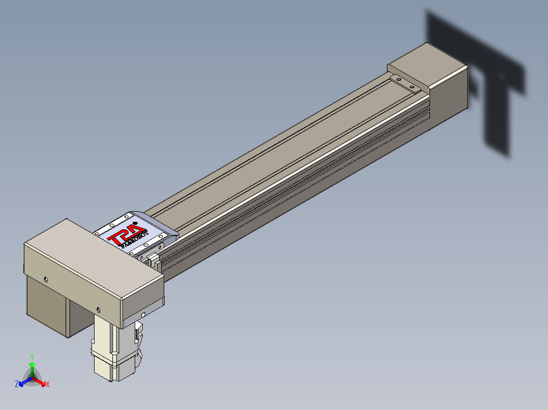 同步带全封闭直线模组TPA-HCB-65S-90-L350-MR-C-P10-N3主视图