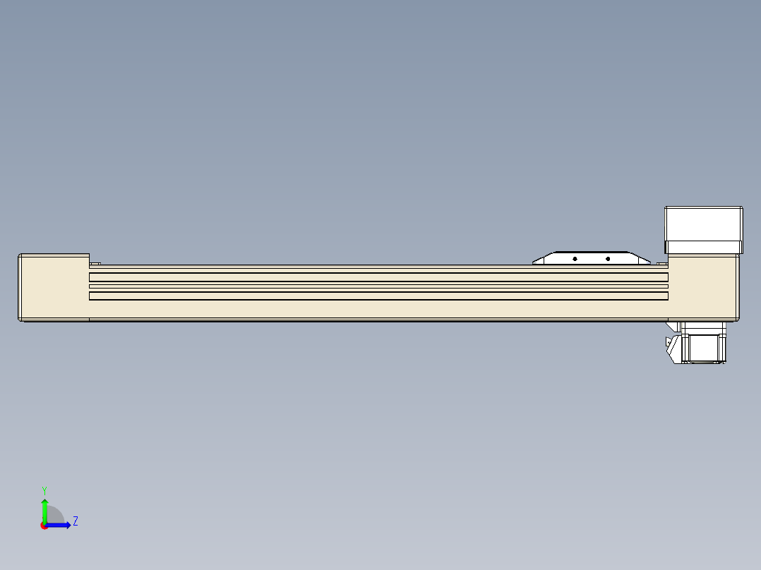 同步带全封闭直线模组TPA-HCB-65S-90-L350-MR-C-P10-N3左视图