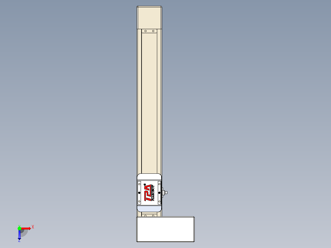 同步带全封闭直线模组TPA-HCB-65S-90-L350-MR-C-P10-N3俯视图
