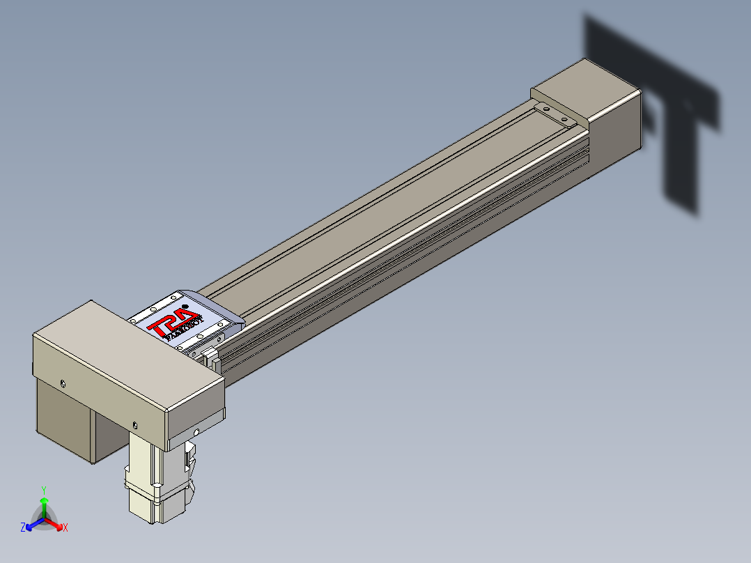 同步带全封闭直线模组TPA-HCB-65S-90-L350-MR-C-P10-N3正等轴测图