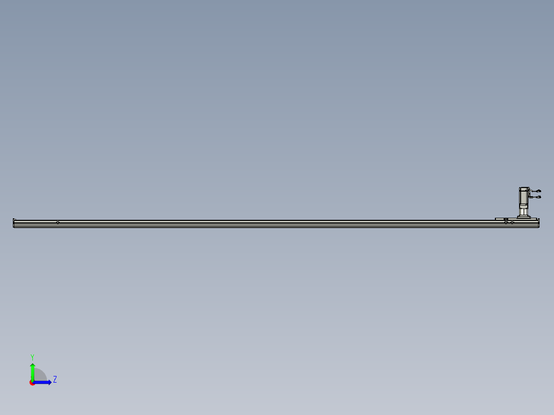 东锦齿条传动DH136G-S3200-BU-减速机+P400W左视图