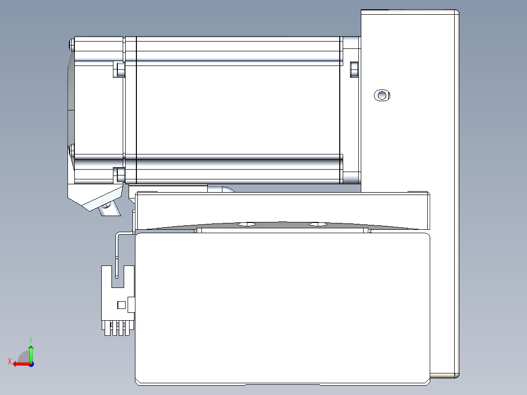 同步带全封闭直线模组TPA-HCB-120D-90-L100-LU-Y-P40-N3后视图