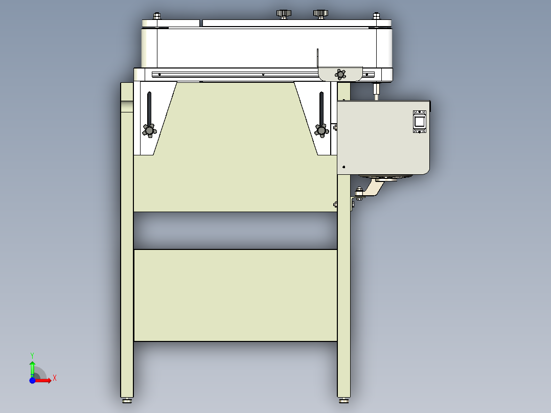 卧式砂带磨光机前视图